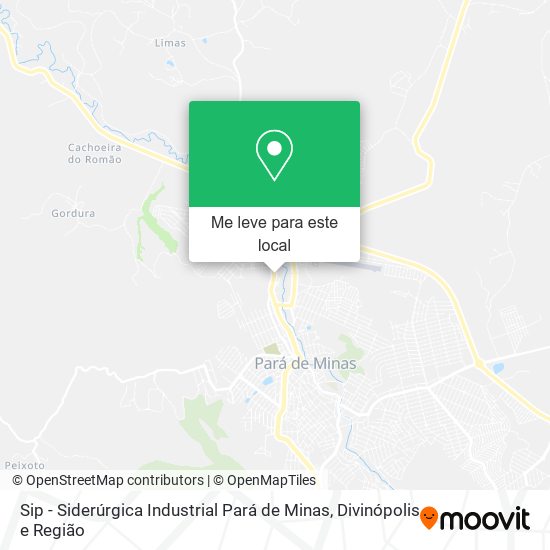 Sip - Siderúrgica Industrial Pará de Minas mapa