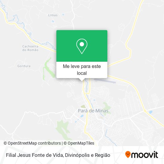 Filial Jesus Fonte de Vida mapa