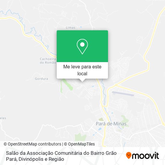 Salão da Associação Comunitária do Bairro Grão Pará mapa