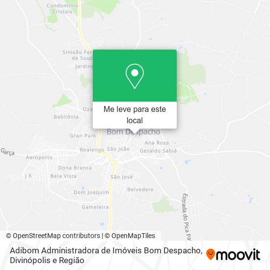 Adibom Administradora de Imóveis Bom Despacho mapa