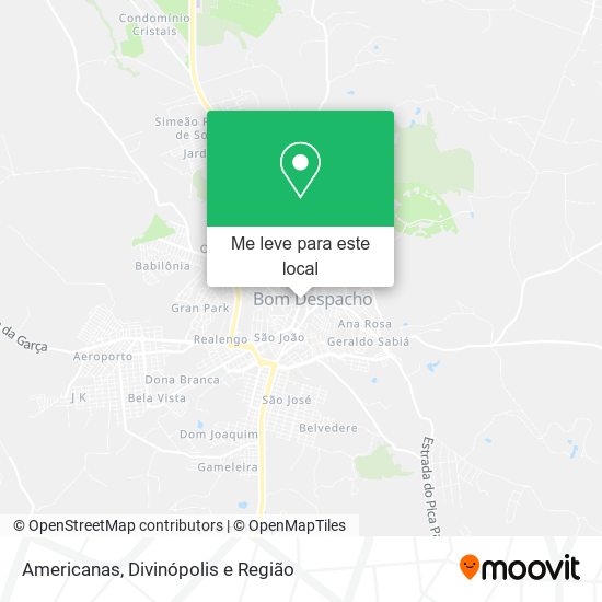 Americanas mapa