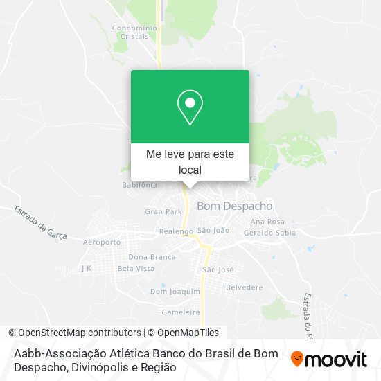 Aabb-Associação Atlética Banco do Brasil de Bom Despacho mapa