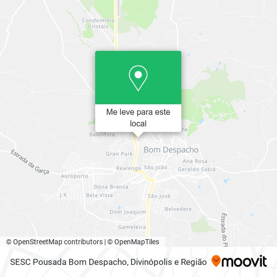 SESC Pousada Bom Despacho mapa