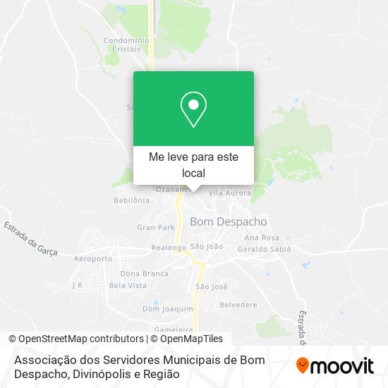 Associação dos Servidores Municipais de Bom Despacho mapa
