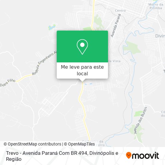 Trevo - Avenida Paraná Com BR 494 mapa