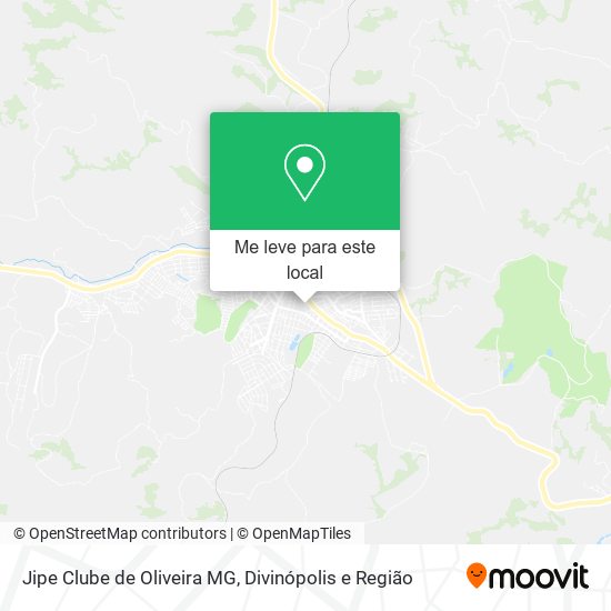 Jipe Clube de Oliveira MG mapa