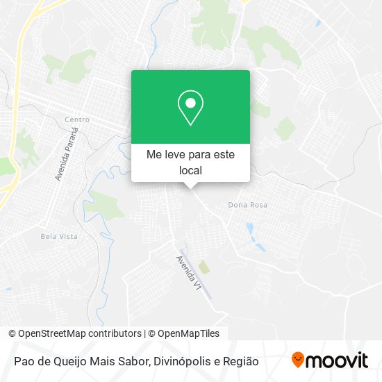 Pao de Queijo Mais Sabor mapa