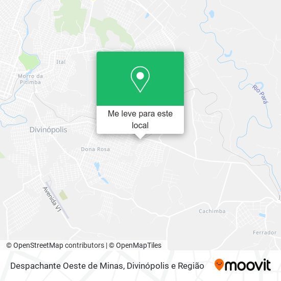 Despachante Oeste de Minas mapa