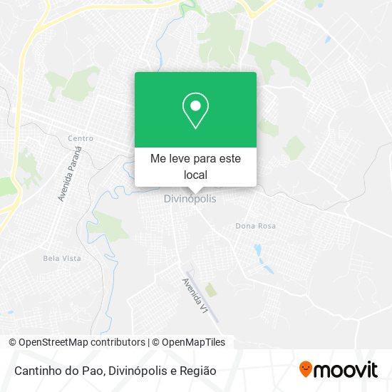 Cantinho do Pao mapa