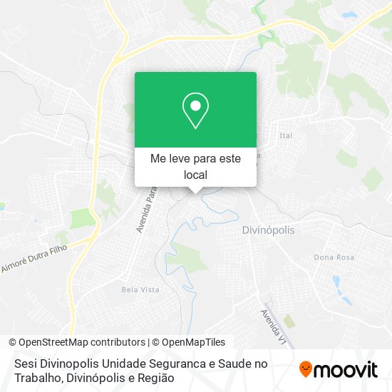 Sesi Divinopolis Unidade Seguranca e Saude no Trabalho mapa