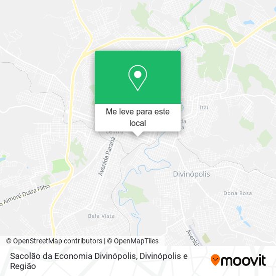 Sacolão da Economia Divinópolis mapa