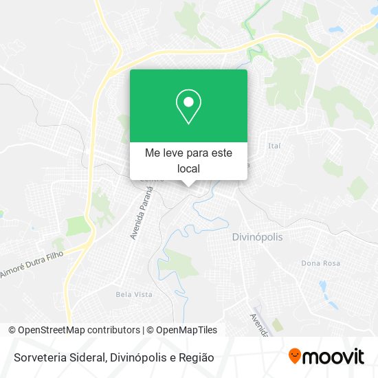 Sorveteria Sideral mapa