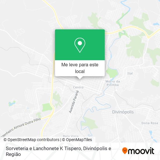Sorveteria e Lanchonete K Tispero mapa