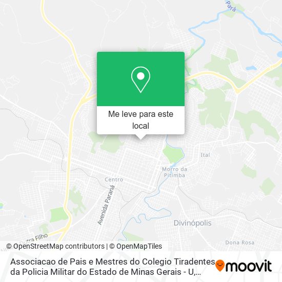 Associacao de Pais e Mestres do Colegio Tiradentes da Policia Militar do Estado de Minas Gerais - U mapa