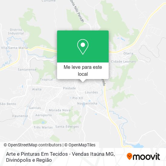 Arte e Pinturas Em Tecidos - Vendas Itaúna MG mapa