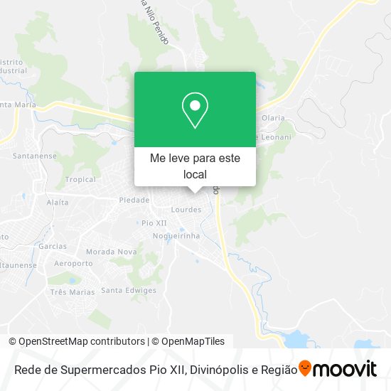 Rede de Supermercados Pio XII mapa