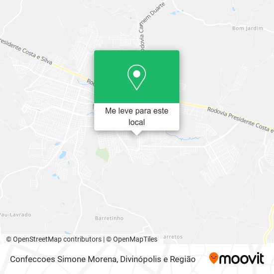 Confeccoes Simone Morena mapa