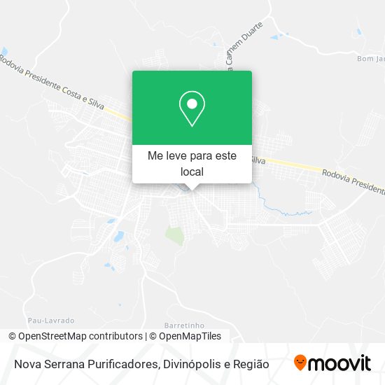 Nova Serrana Purificadores mapa