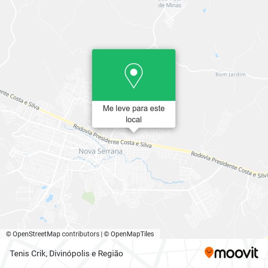 Tenis Crik mapa