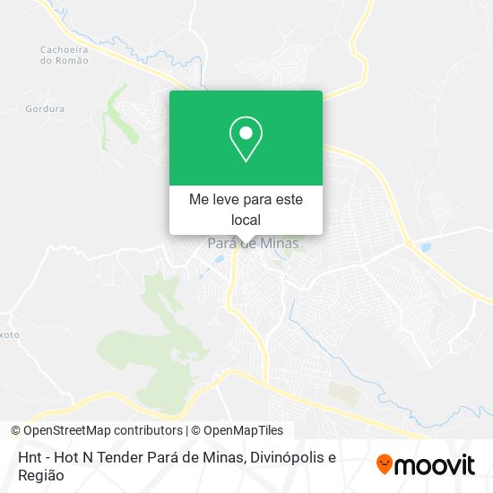 Hnt - Hot N Tender Pará de Minas mapa