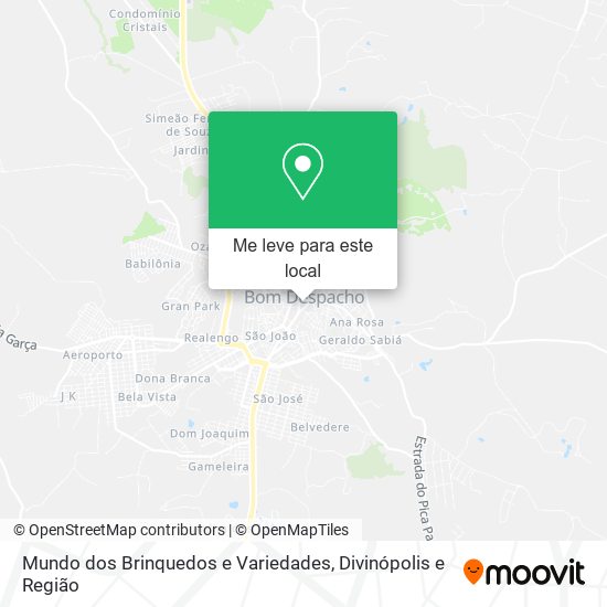 Mundo dos Brinquedos e Variedades mapa