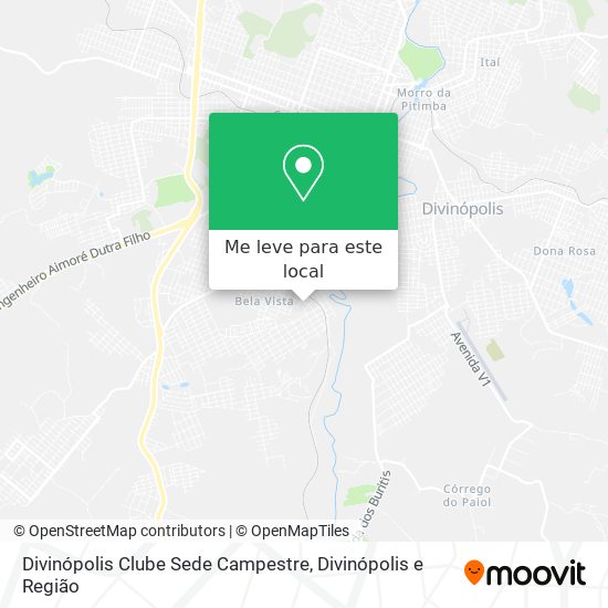 Divinópolis Clube Sede Campestre mapa