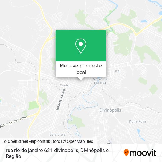 rua rio de janeiro 631 divinopolis mapa