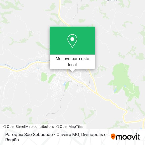 Paróquia São Sebastião - Oliveira MG mapa