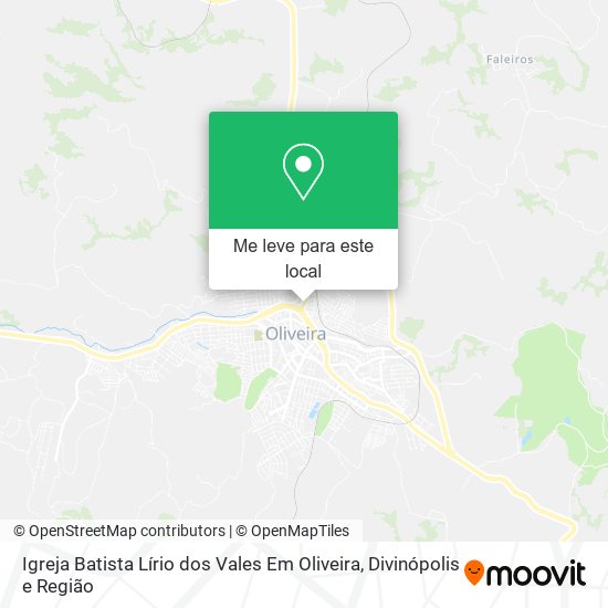 Igreja Batista Lírio dos Vales Em Oliveira mapa