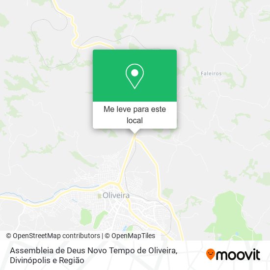 Assembleia de Deus Novo Tempo de Oliveira mapa