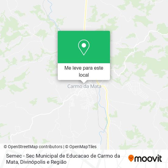 Semec - Sec Municipal de Educacao de Carmo da Mata mapa
