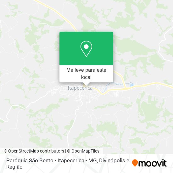 Paróquia São Bento - Itapecerica - MG mapa
