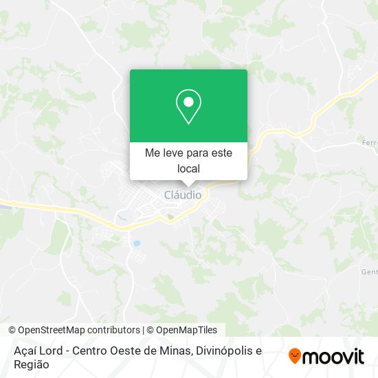 Açaí Lord - Centro Oeste de Minas mapa
