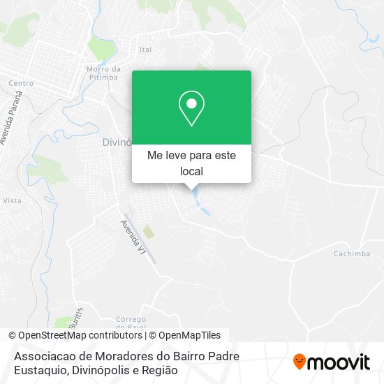 Associacao de Moradores do Bairro Padre Eustaquio mapa