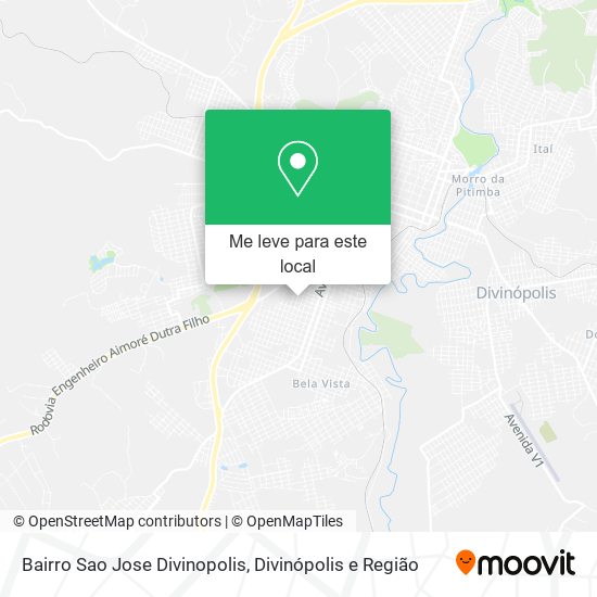 Bairro Sao Jose Divinopolis mapa