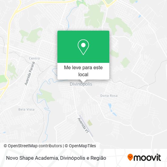 Novo Shape Academia mapa