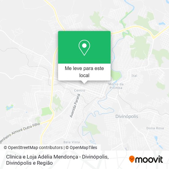 Clínica e Loja Adélia Mendonça - Divinópolis mapa