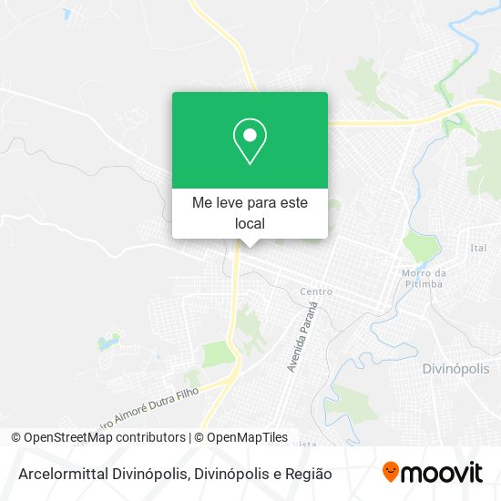 Arcelormittal Divinópolis mapa