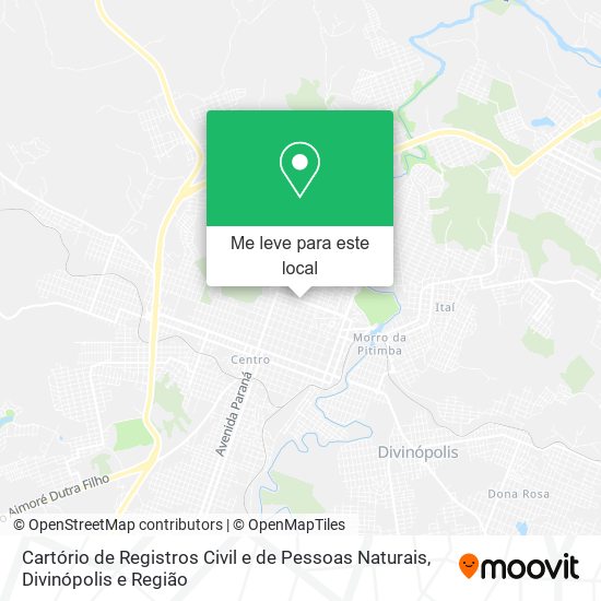 Cartório de Registros Civil e de Pessoas Naturais mapa