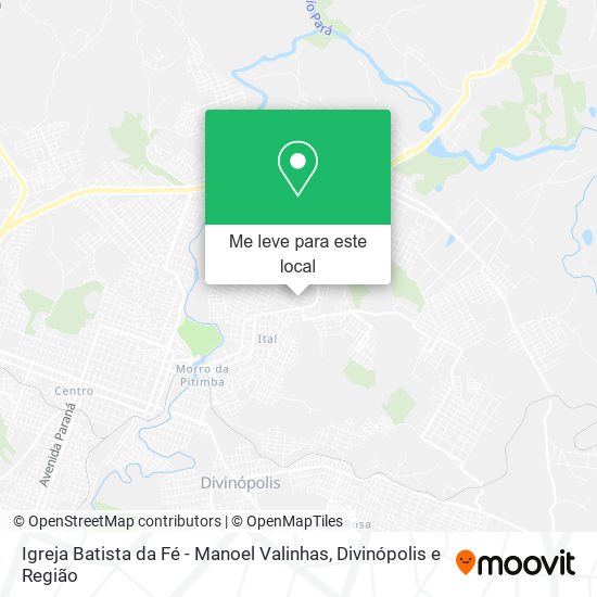 Igreja Batista da Fé - Manoel Valinhas mapa