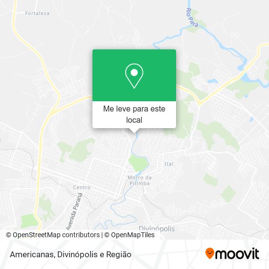 Americanas mapa