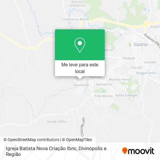 Igreja Batista Nova Criação Ibnc mapa