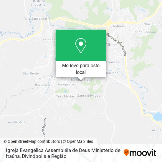 Igreja Evangélica Assembléia de Deus Ministério de Itaúna mapa