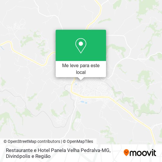 Restaurante e Hotel Panela Velha Pedralva-MG mapa