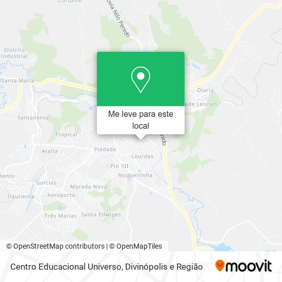 Centro Educacional Universo mapa