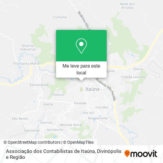 Associação dos Contabilistas de Itaúna mapa