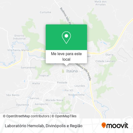 Laboratório Hemolab mapa