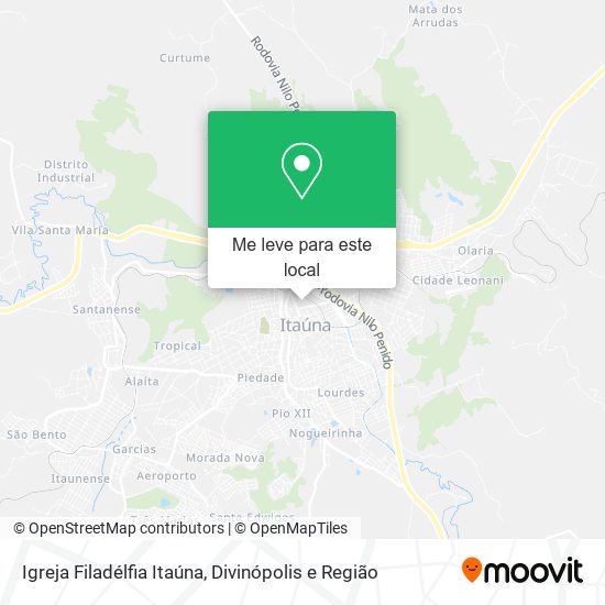 Igreja Filadélfia Itaúna mapa
