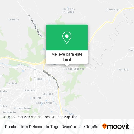 Panificadora Delicias do Trigo mapa