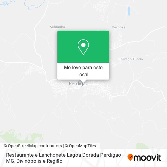 Restaurante e Lanchonete Lagoa Dorada Perdigao MG mapa